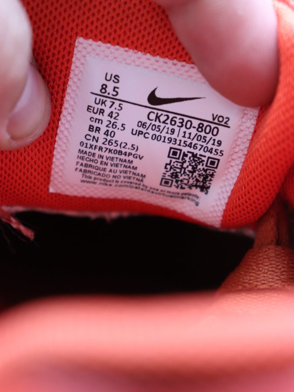 Nike Air Force 1 Low x Gore-Tex Orange Men's 
 8.5 Desert Orange CK2630-800 - Picture 3 of 12